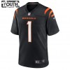 Cincinnati Bengals Tröjor Ja Marr Chase 1 Nike Svart 2021 NFL Draft - Barn Cincinnati Bengals Tröjor Ja Marr Chase 1 Nike Svart 2021 NFL Draft - Barn